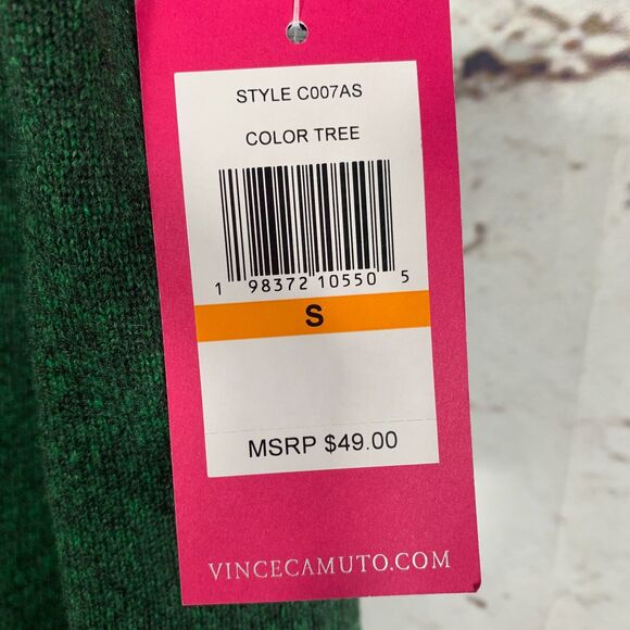 Vince Camuto Green Sleeveless Knit Top Size Small Classic Keyhole Lined Tank - Picture 5 of 6